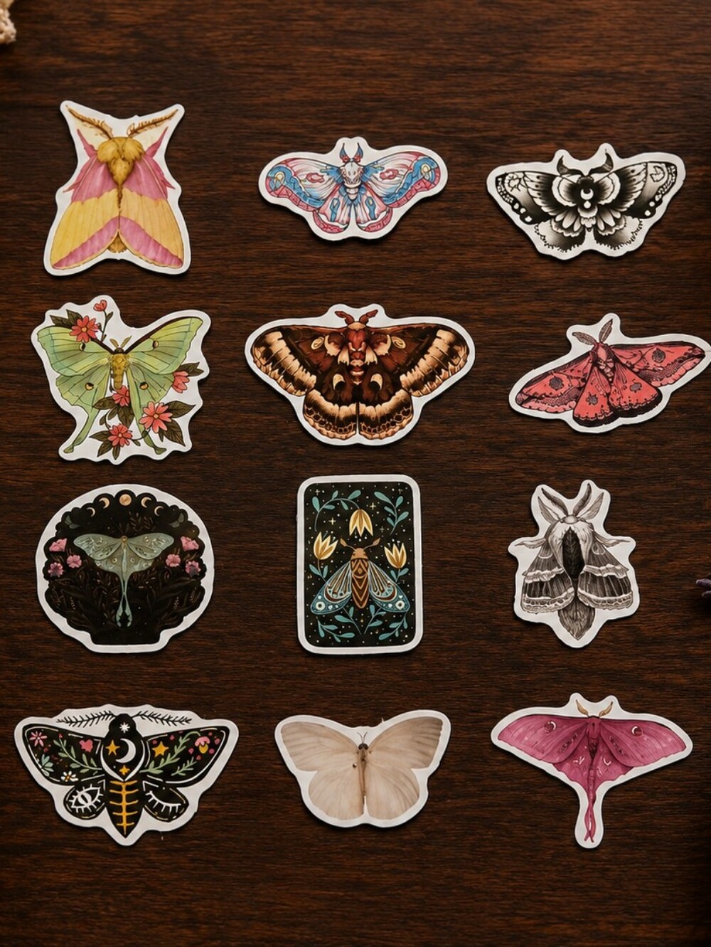 2 for $18 Pack Mystical Moth & Butterfly Stickers Witchy Nature Aesthetic New